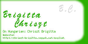 brigitta chriszt business card